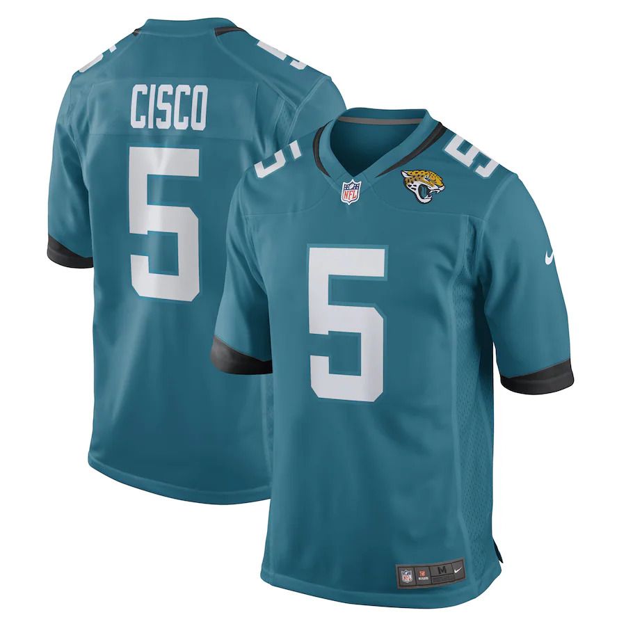 Men Jacksonville Jaguars #5 Andre Cisco Nike Teal Game Player NFL Jersey